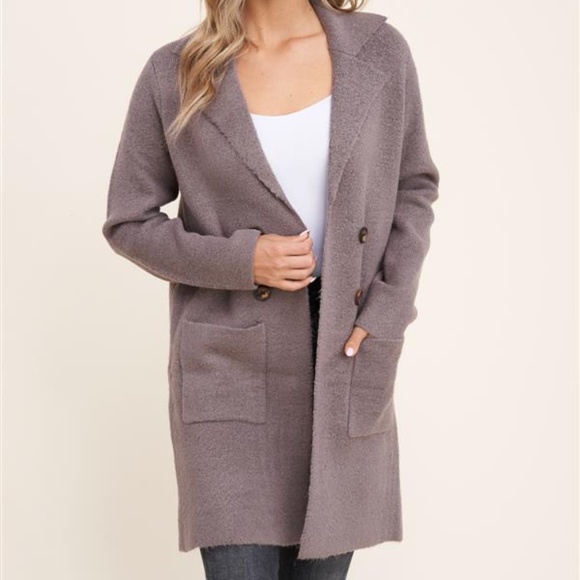 Last 1! NWT Open Front Cardigan Sweater Coat - Picture 6 of 6